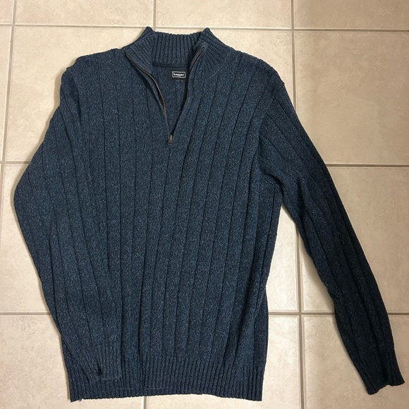 Haggar Blue Quarter-Zip - Picture 5 of 10